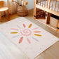 Angeycasa Kinderteppich Floral-Sonne Kinderzimmer