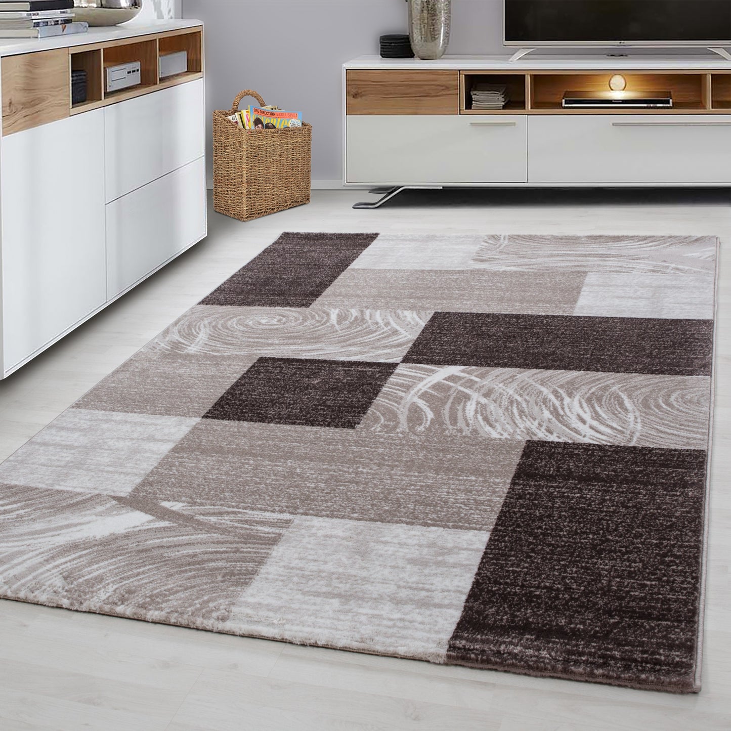 Designerteppich modern Kurzflorteppich gemustert Flachflor