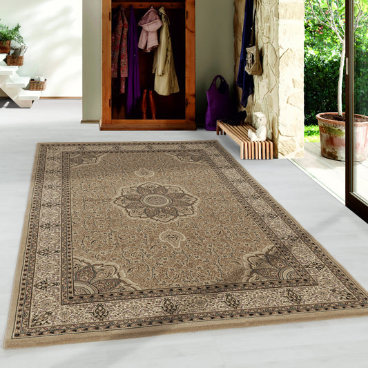 Orientteppich Wohnzimmer orientalisch Kurzflorteppich Designteppich