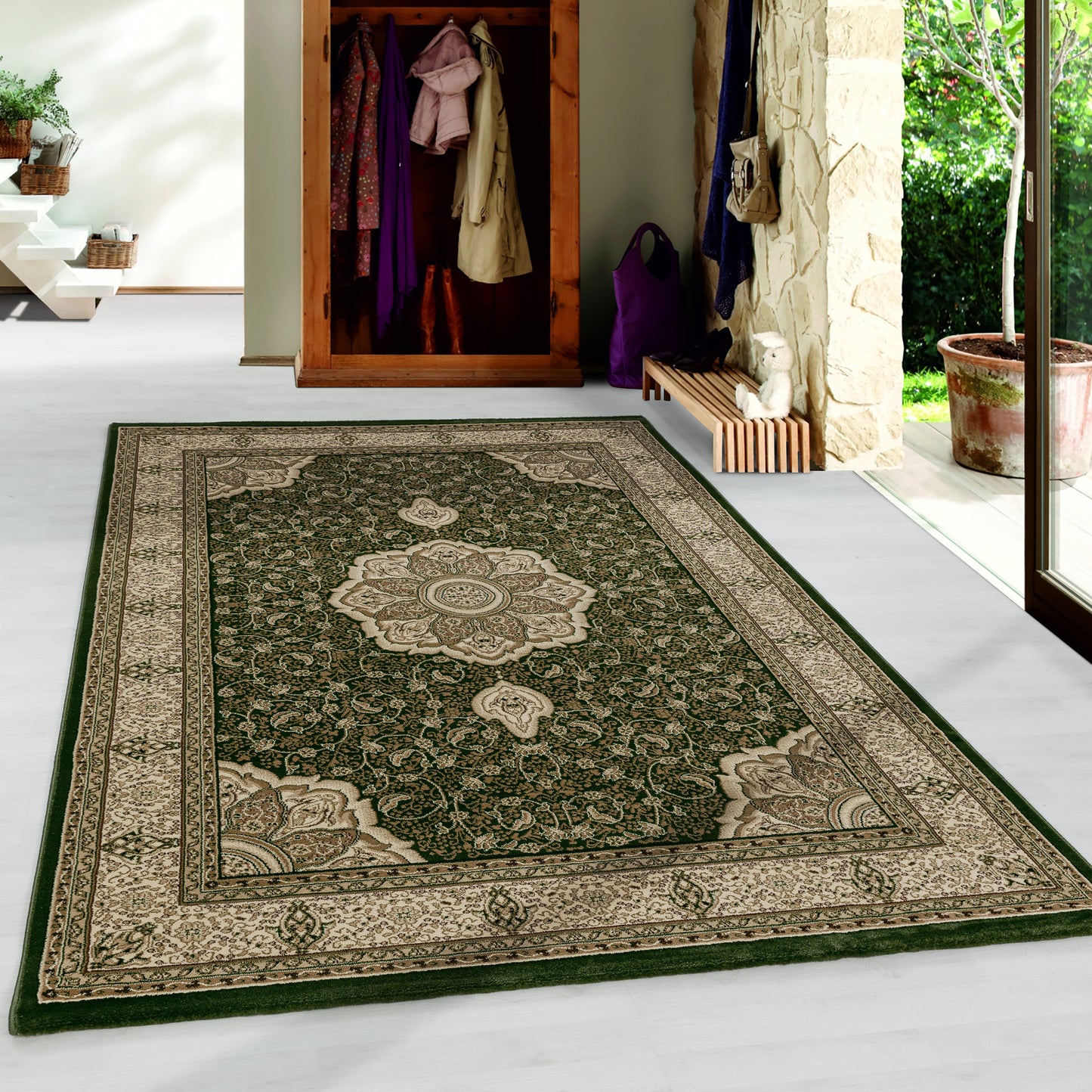 Orientteppich Wohnzimmer orientalisch Kurzflorteppich Designteppich