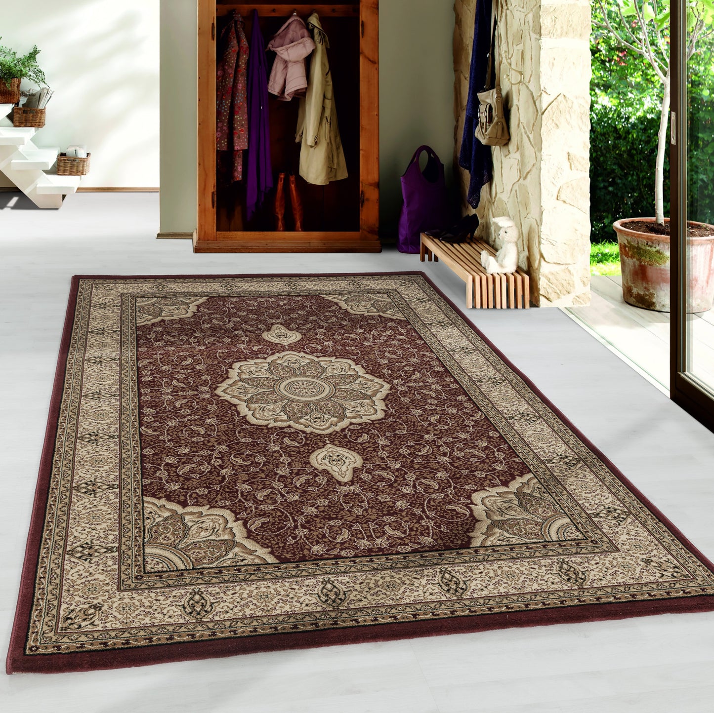 Orientteppich Wohnzimmer orientalisch Kurzflorteppich Designteppich