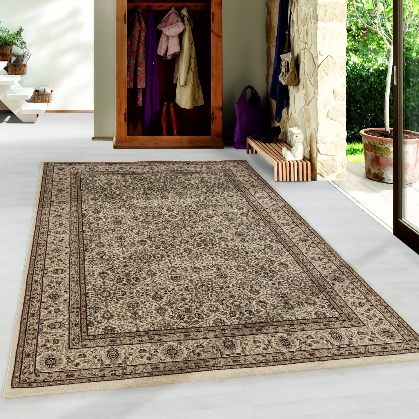 Orientteppich Wohnzimmer orientalisch Kurzflorteppich Designteppich