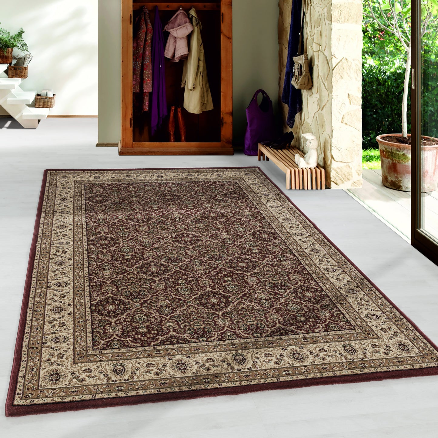 Orientteppich Wohnzimmer orientalisch Kurzflorteppich Designteppich