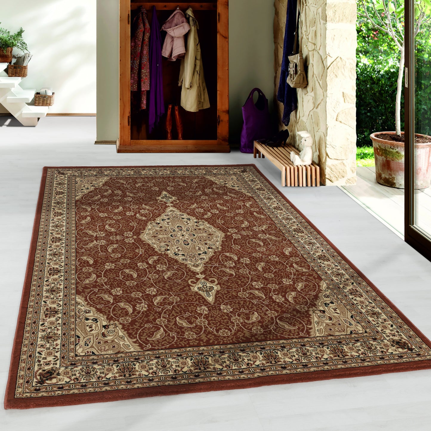 Orientteppich Wohnzimmer orientalisch Kurzflorteppich Designteppich