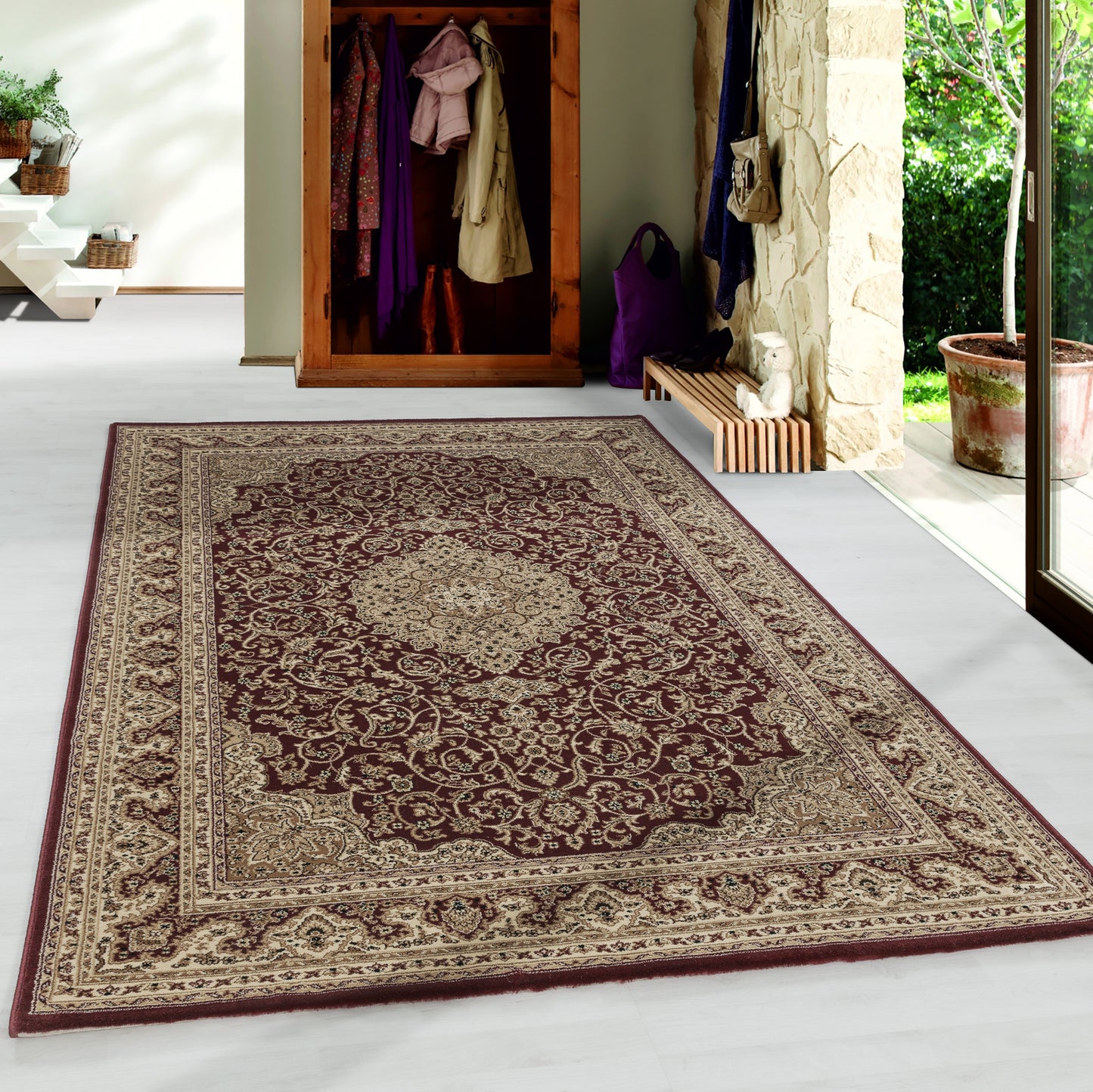 Orientteppich Wohnzimmer orientalisch Kurzflorteppich Designteppich